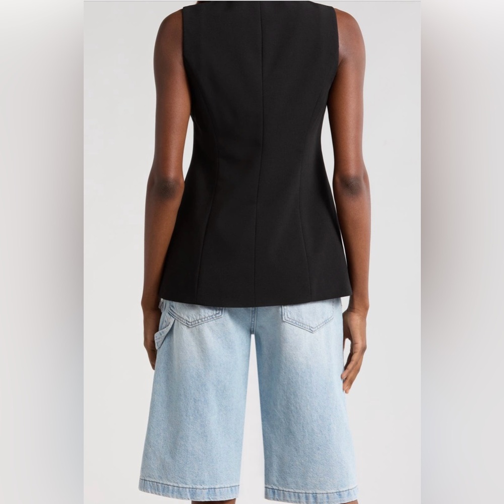 NWT Pistola Lila Black Button-Down Vest Top - Picture 6 of 15